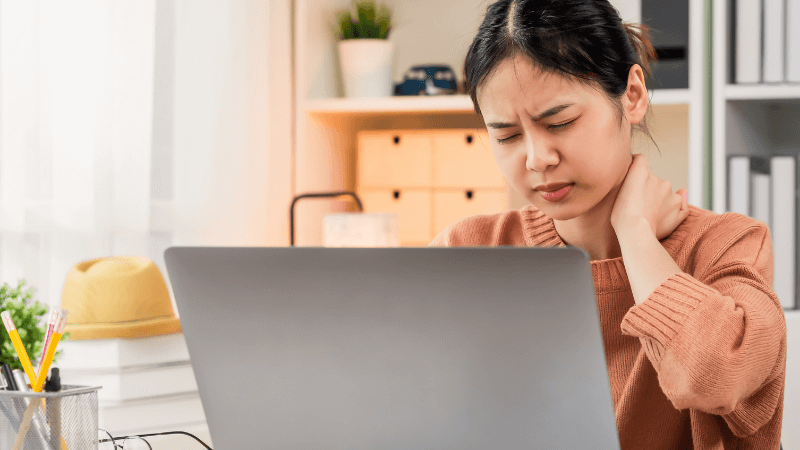 Asian woman and work using laptop